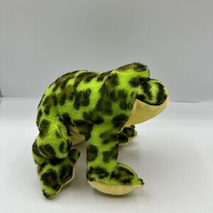 WEBKINZ Bullfrog LIL' KINZ Toy GANZ HS114 Green Black Plush Stuffed Animal
